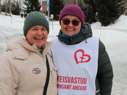 Seurakunnan työntekijät yhteisvastuutapahtumassa