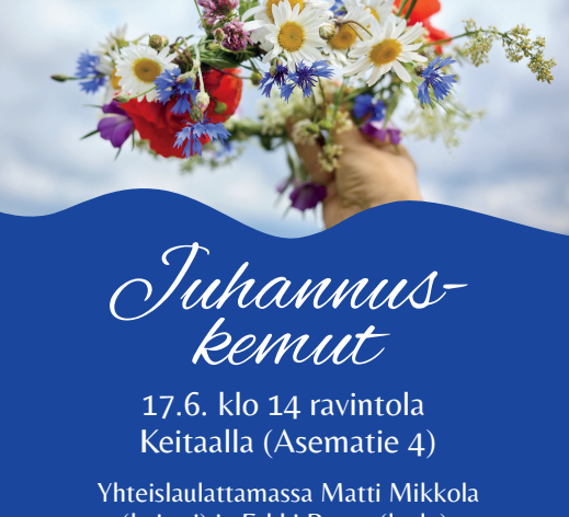 Eri värisistä kukista koottu kukkakimppu