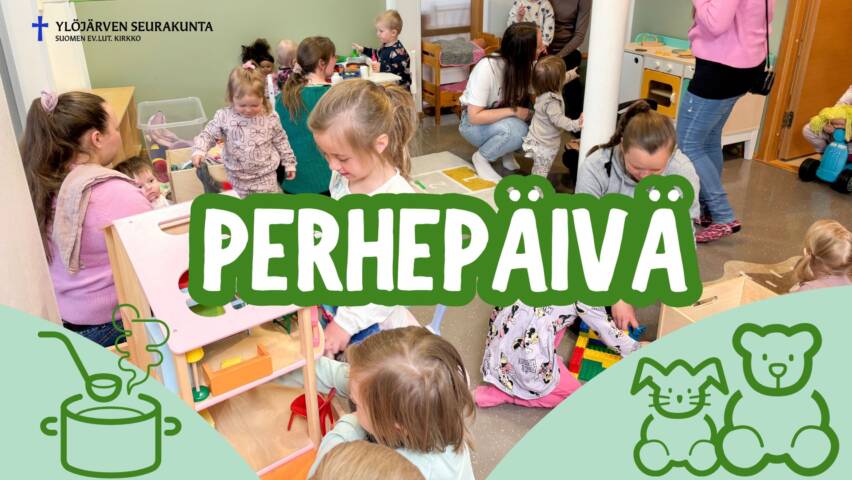 Perhepäivä teksti ja kuva lapsista