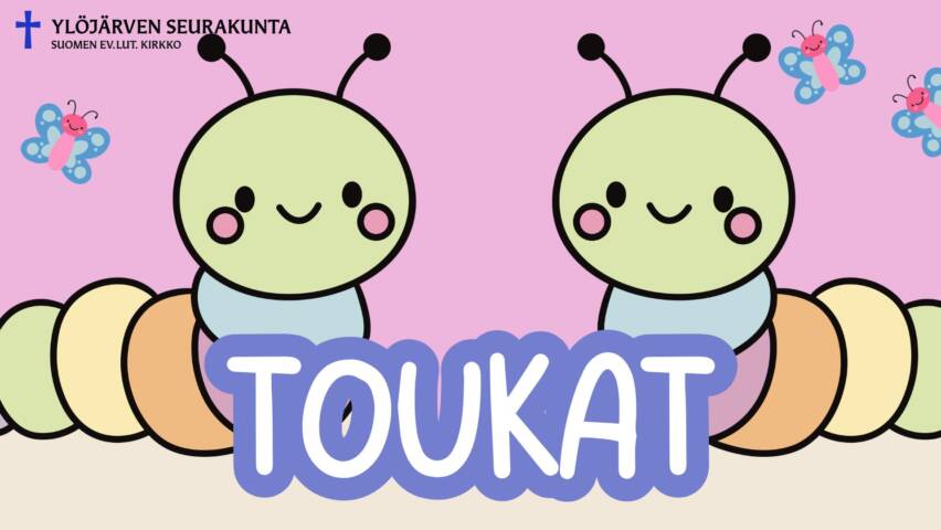 Kaksi piirrettyä toukkaa kuvassa